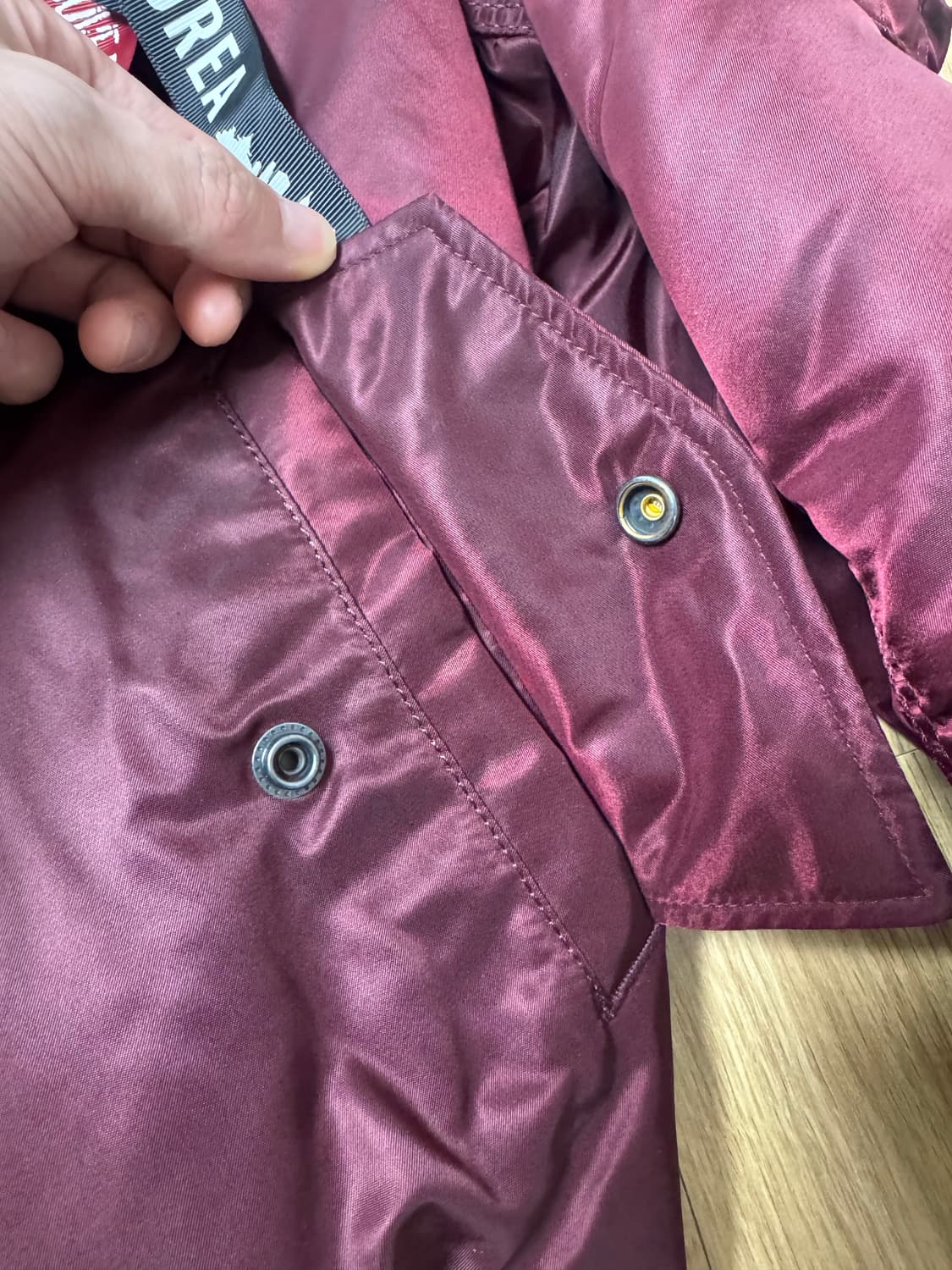 알파인더스트리 ma-1 s사이즈 버건디컬러 상품이미지4