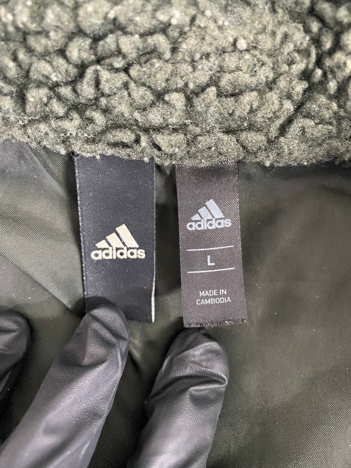 아디다스 오버핏 뽀글이 집업 자켓 L 상품이미지5