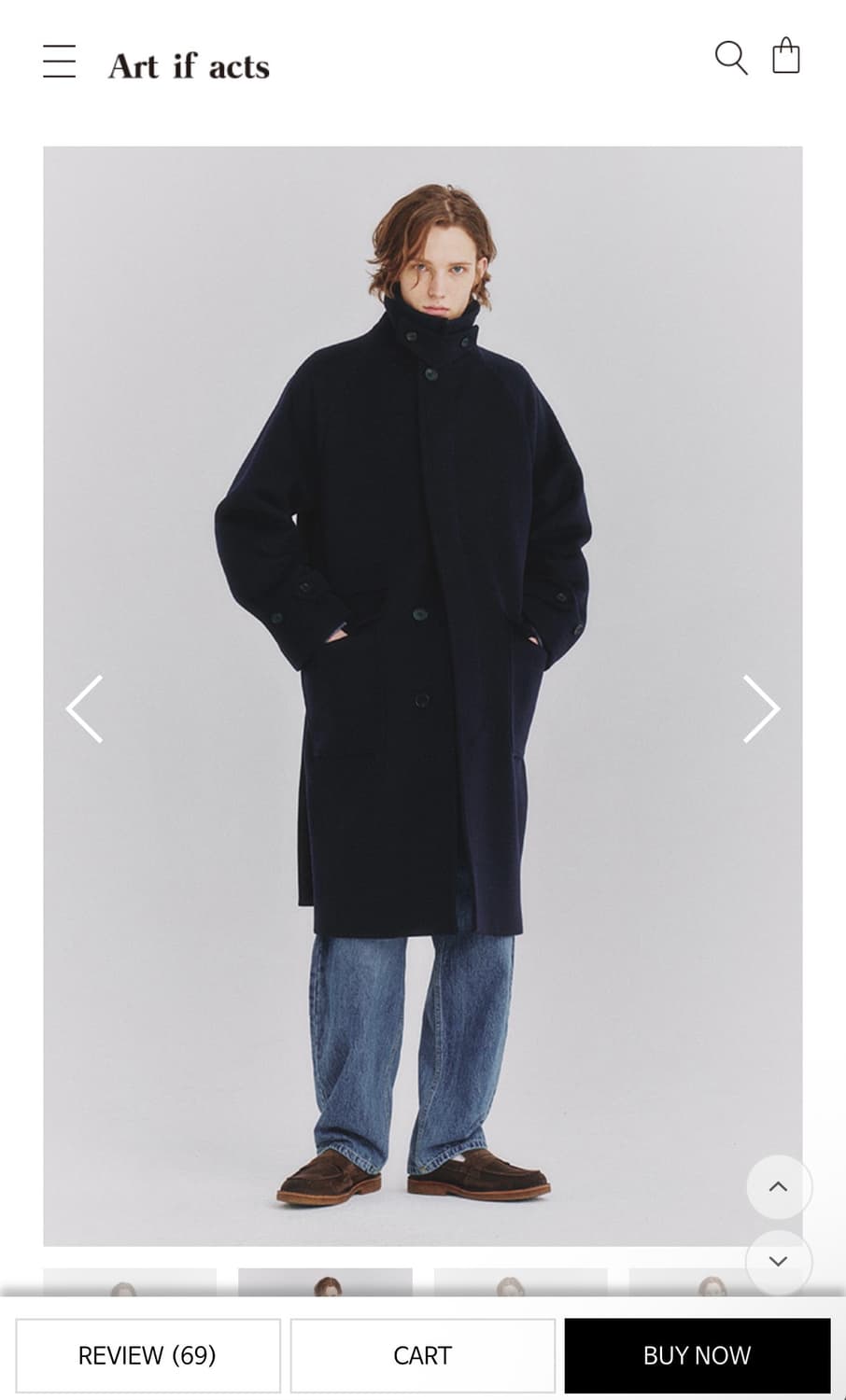 Art if acts 발마칸 코트 네이비 상품이미지2