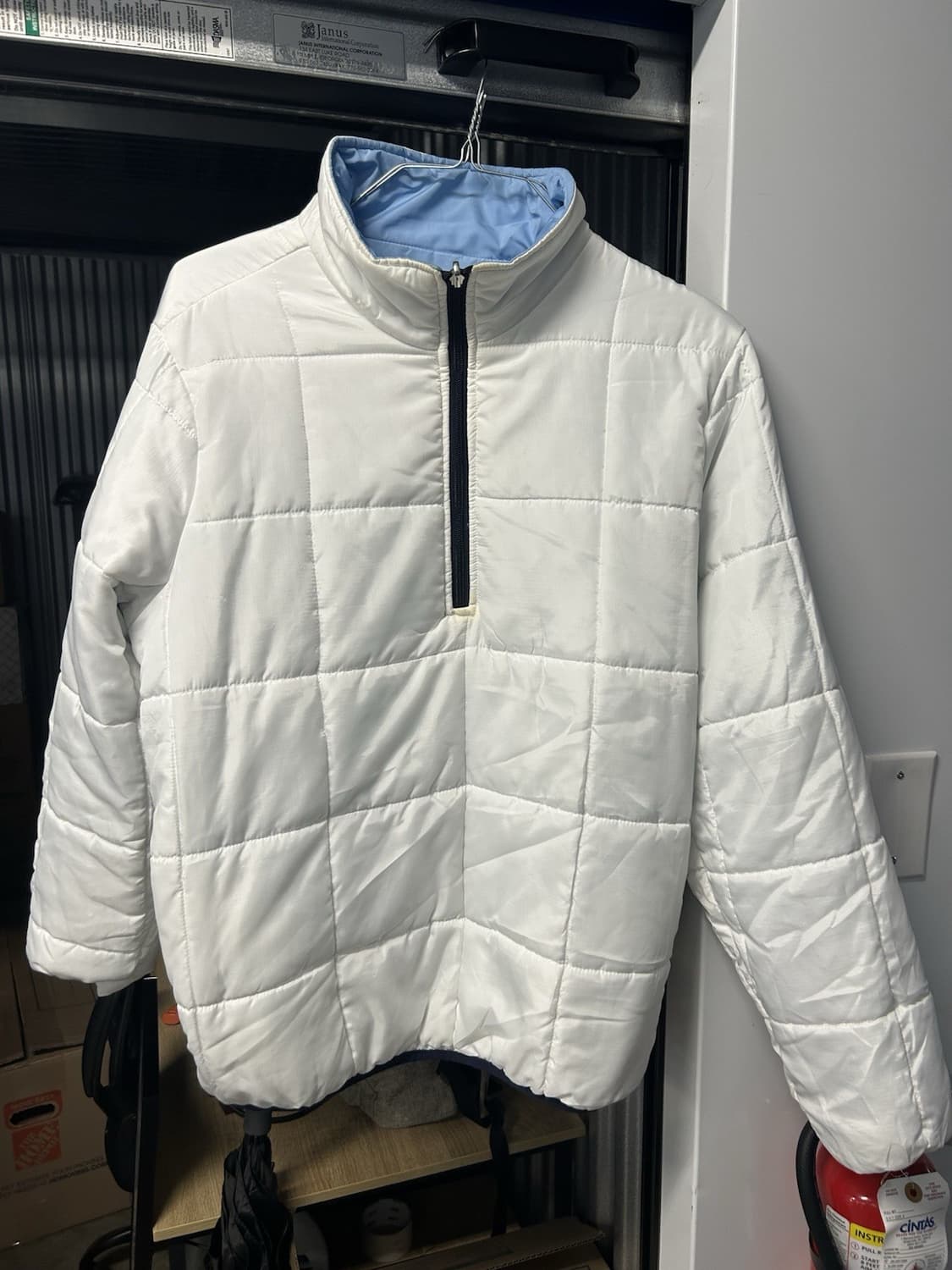 슈프림 리버서블 푸퍼 자켓 라이트블루/화이트 상품이미지4