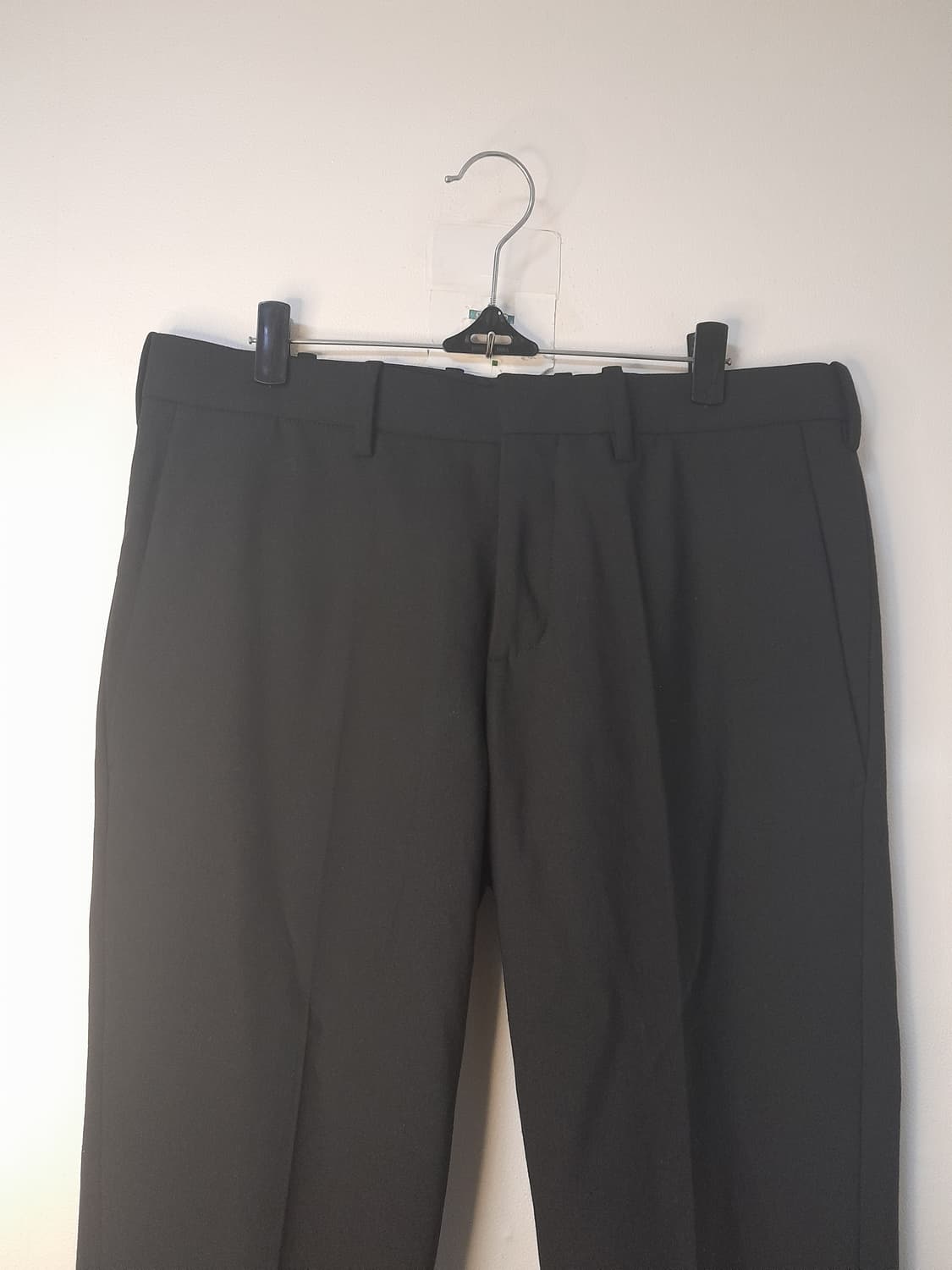 닐바렛 블랙 밑단지퍼 울 슬랙스 46/30"~31" 상품이미지2