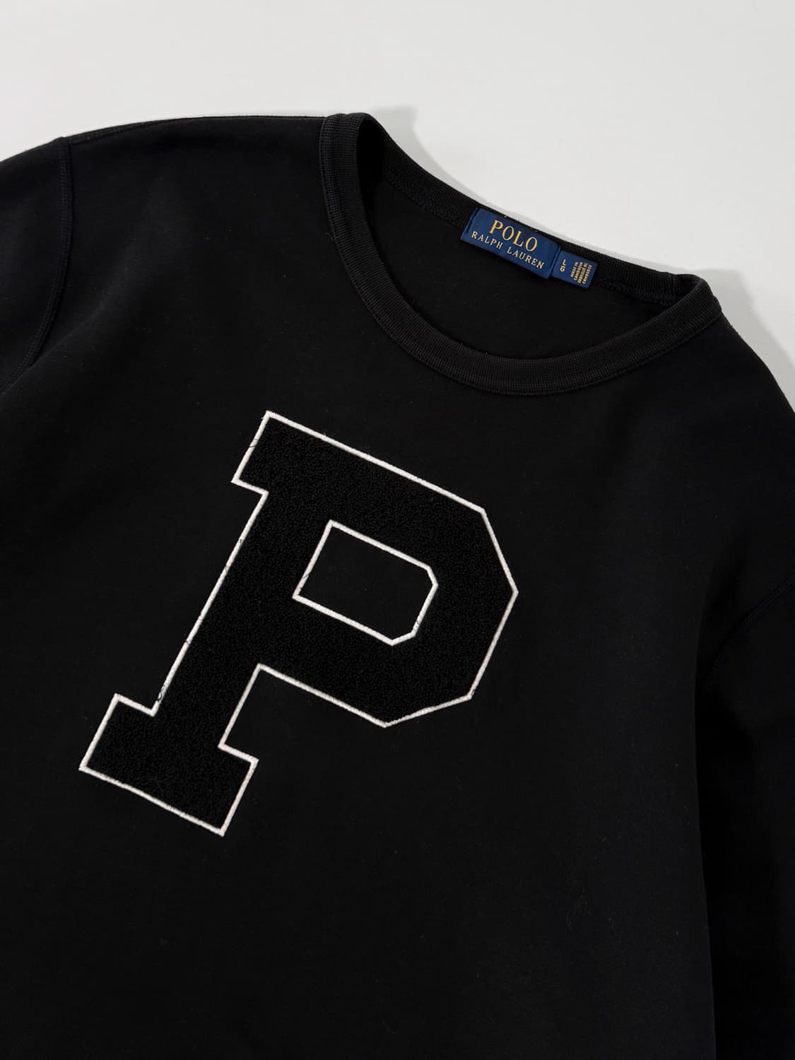 로 랄프로렌 루즈핏 신형 P로고 블랙 스웻 셔츠 상품이미지3