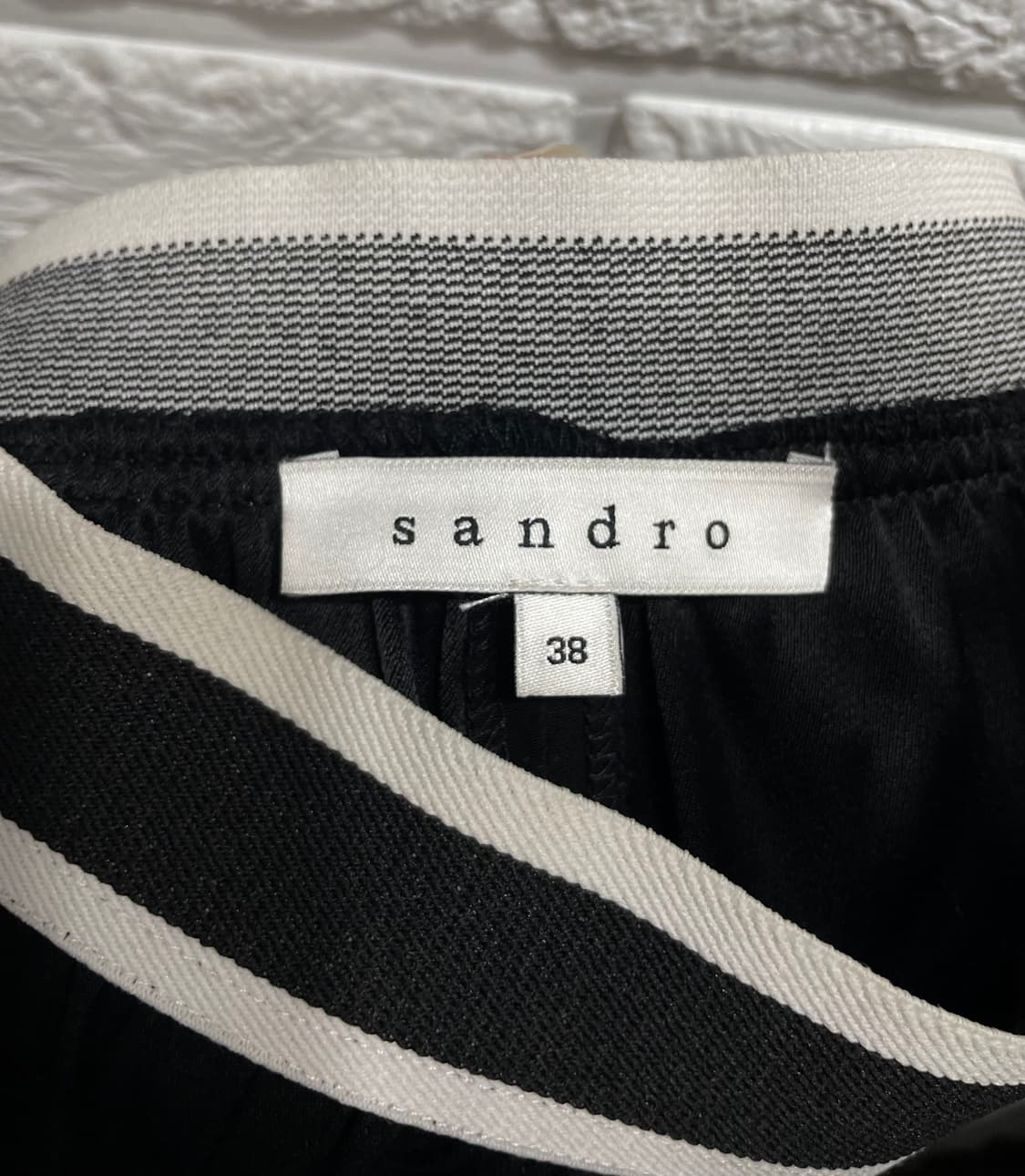 정품 Sandro 산드로 블랙 와이드 버뮤다5부팬츠:) 레이온5부밴딩바지 상품이미지3