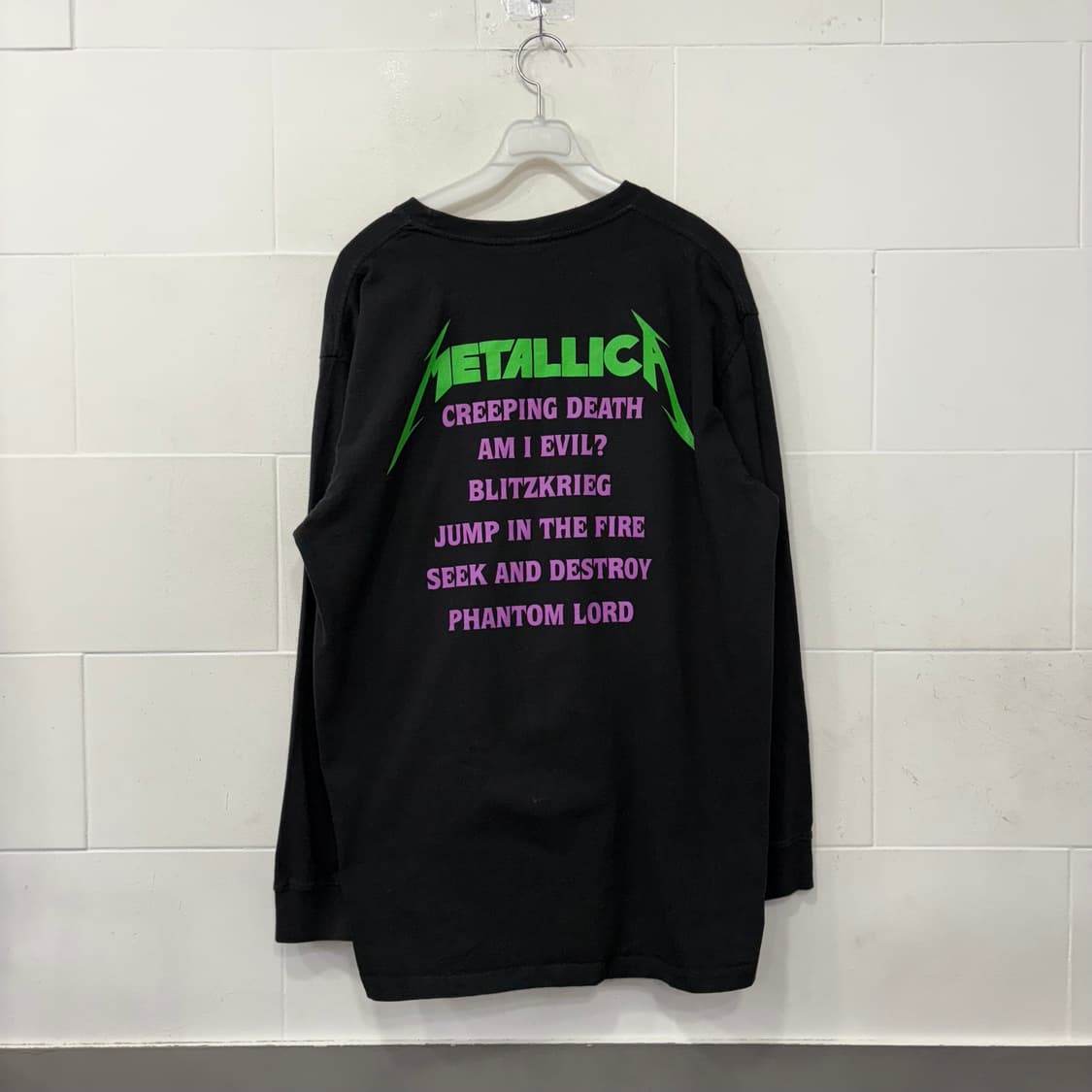 빈티지 메탈리카 프린팅 긴팔티 상품이미지4