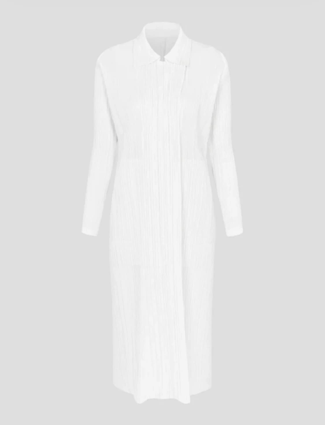 플리츠플리즈 2월 먼슬리 화이트 롱쟈켓 + 탑 새제품 상품이미지1