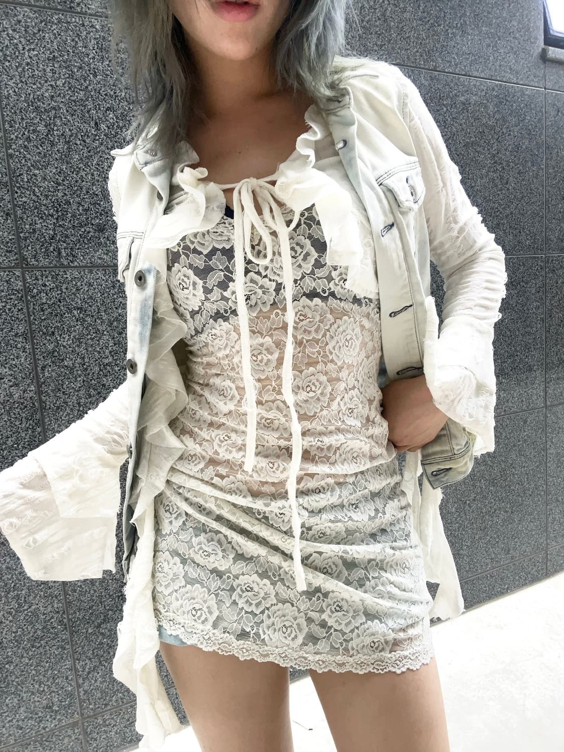lace sleeveless  상품이미지3