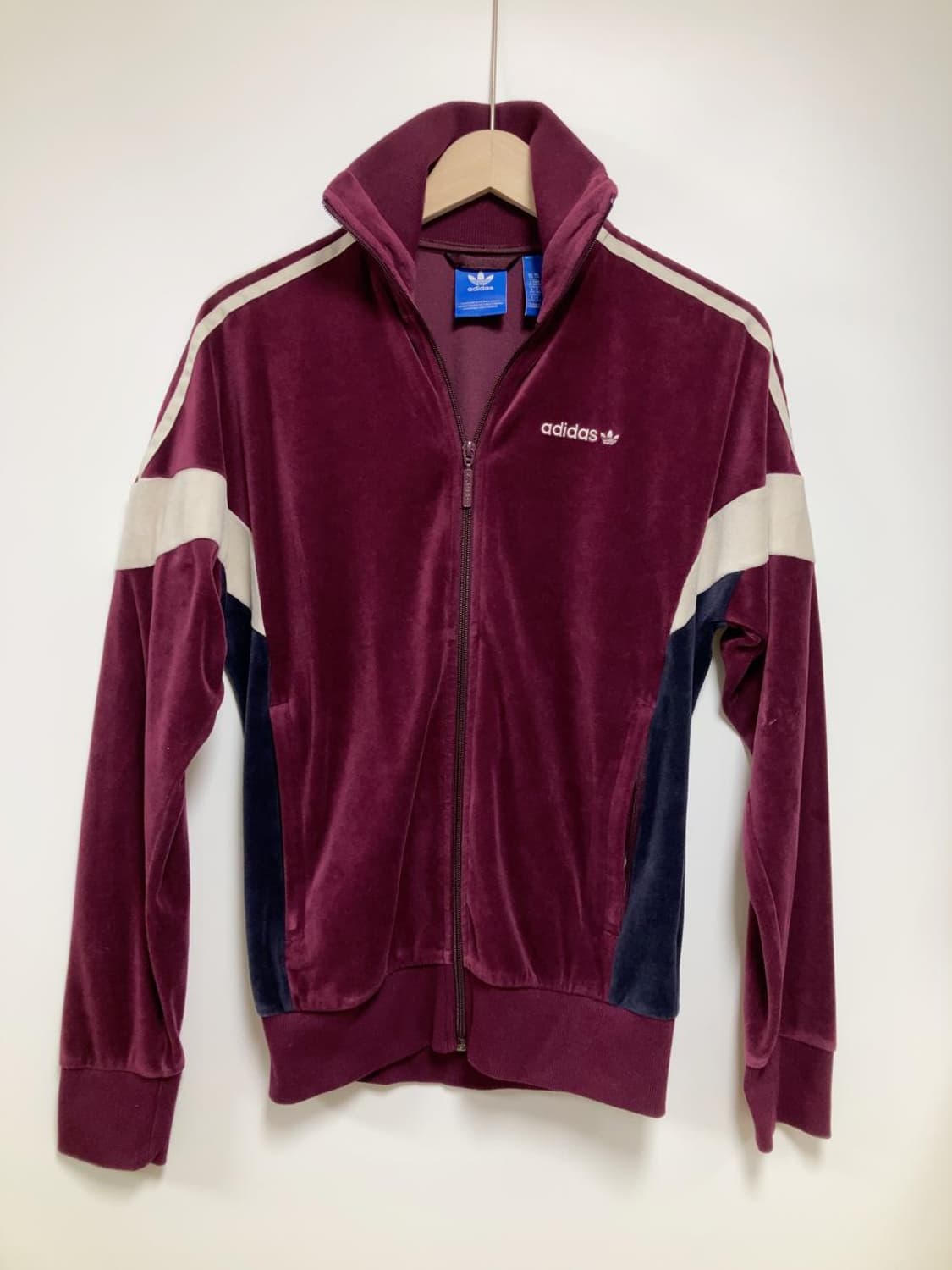 아디다스 벨벳 버건디 져지 와인 자켓 집업 트랙탑 상품이미지1