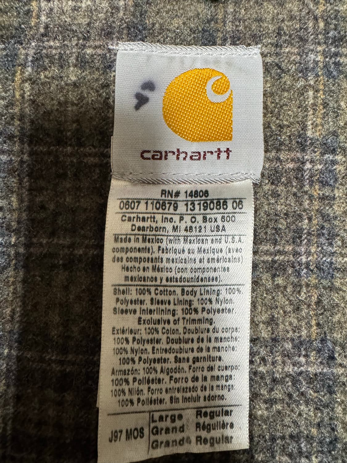 칼하트 디트로이트 j97 모스 라지 mos large 상품이미지3