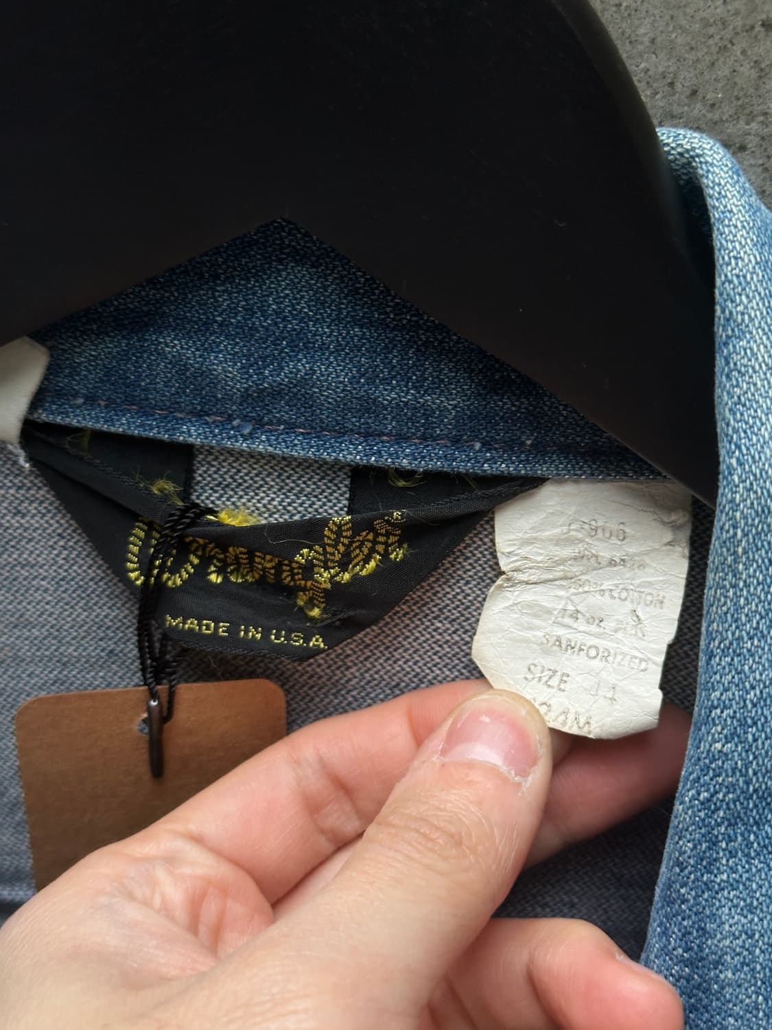 70’s USA Made 랭글러 126MJ 셀비지 데님 자켓 상품이미지8