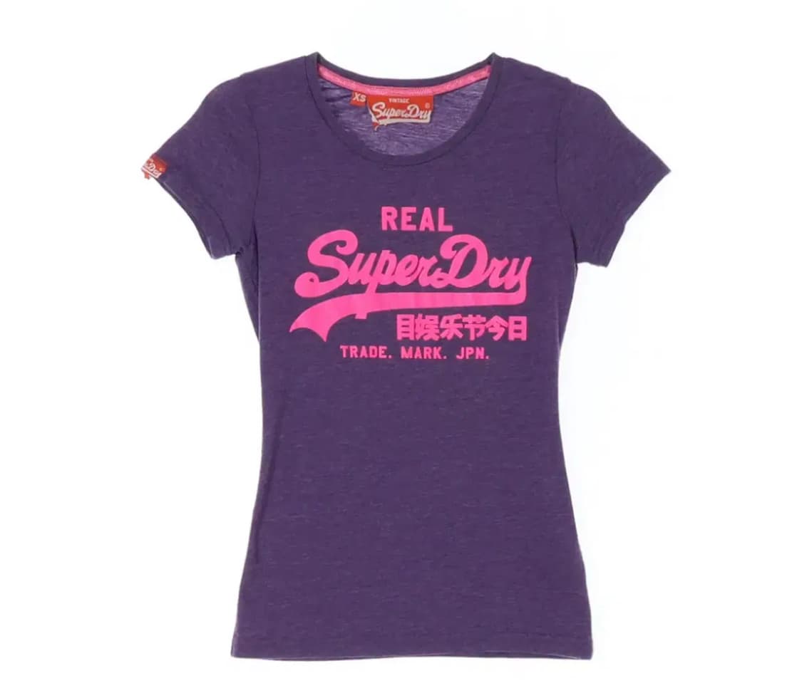 y2k 슈퍼드라이 퍼플 반팔티 상품이미지1