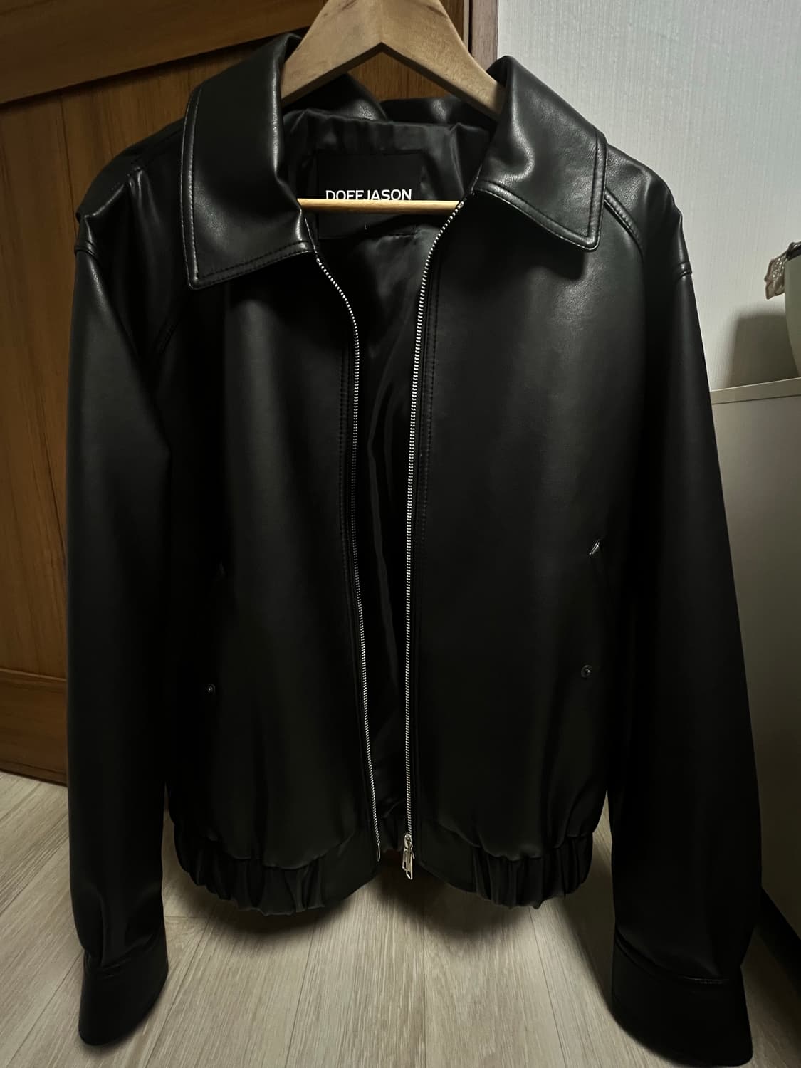 도프제이슨 오버핏 비건레더 보머 자켓 L 상품이미지2