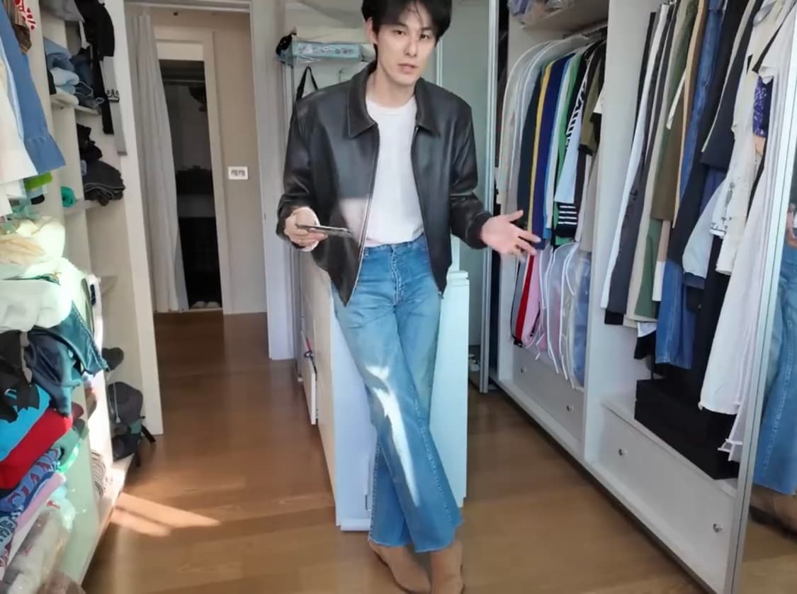 렉토 벤 슈렁큰 램 레더 자켓 s 팝니다 상품이미지1