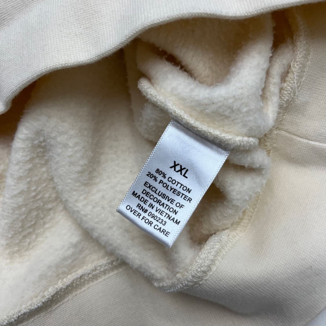 피어오브갓 센터로고 아이보리 스웻 XXL 상품이미지5