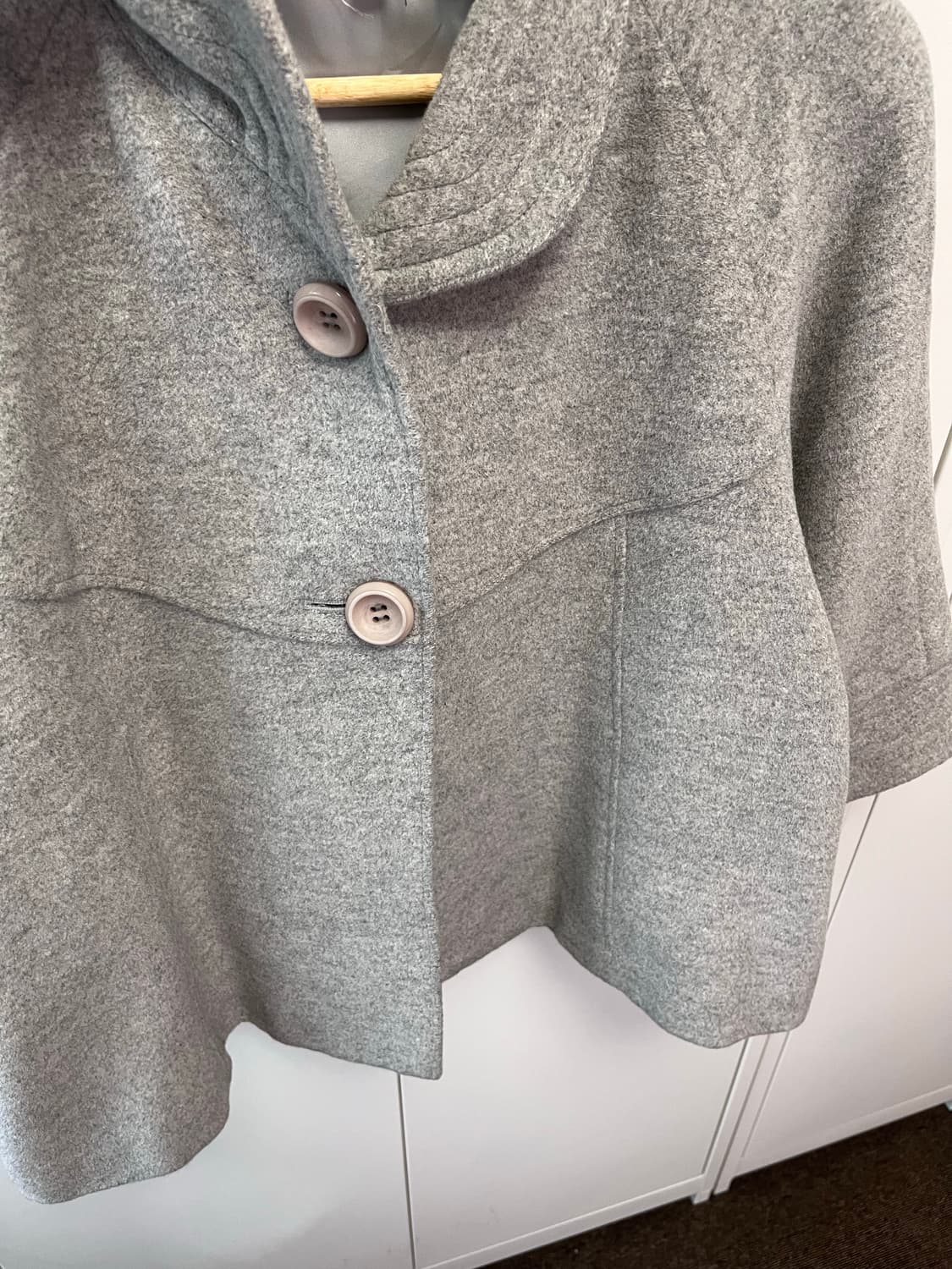 빈티지 투버튼 둥근카라 사와코 울코트 상품이미지9