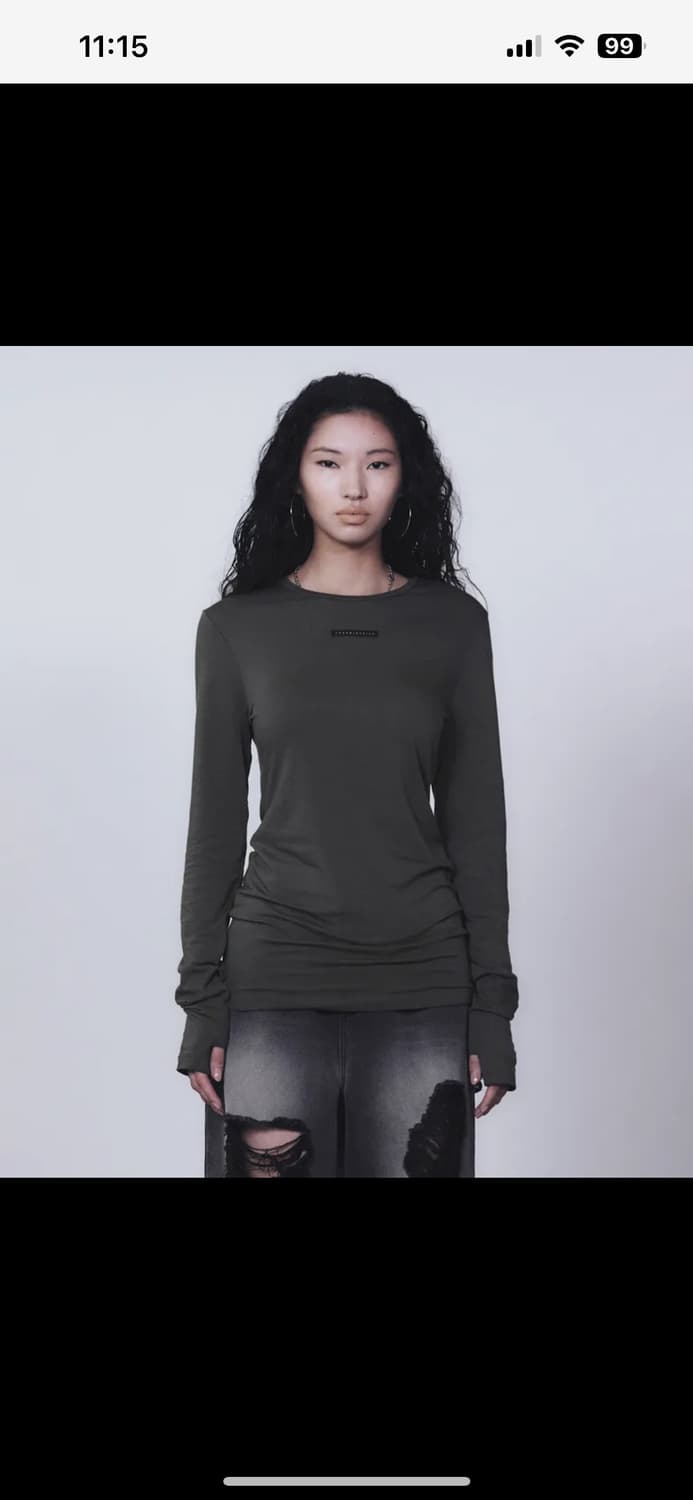 트리밍버드 핑거홀 롱슬리브  상품이미지1