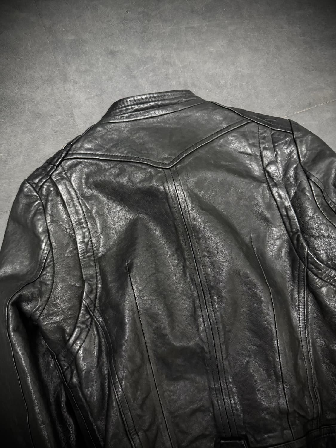 Real leather zipper detailed jacket 상품이미지4