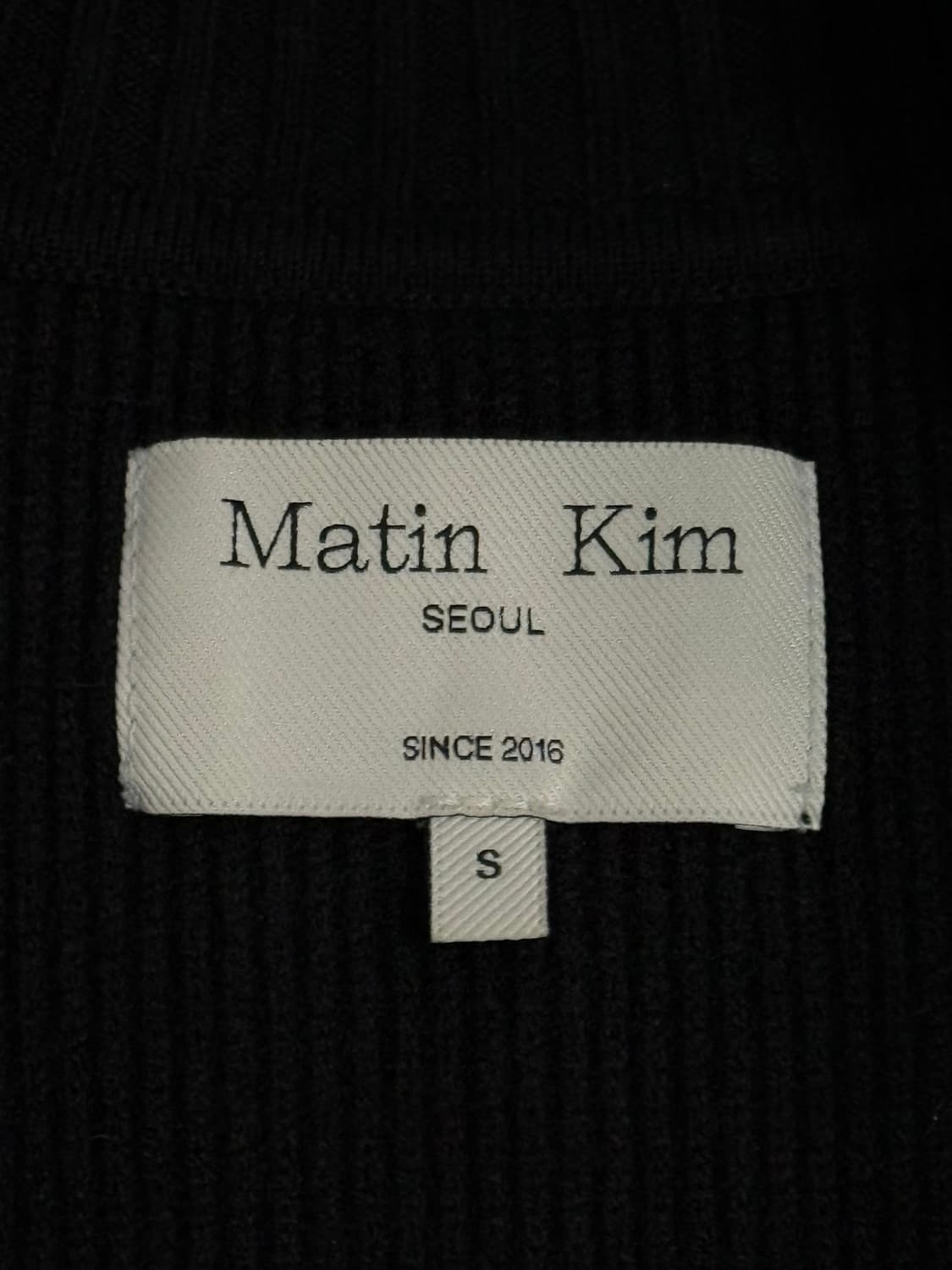 마뗑킴 블랙 로고 집업 니트 가디건 S 상품이미지8