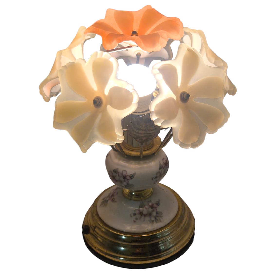 90s 레트로 핑크 꽃잎 부케 테이블 터치 램프 상품이미지2