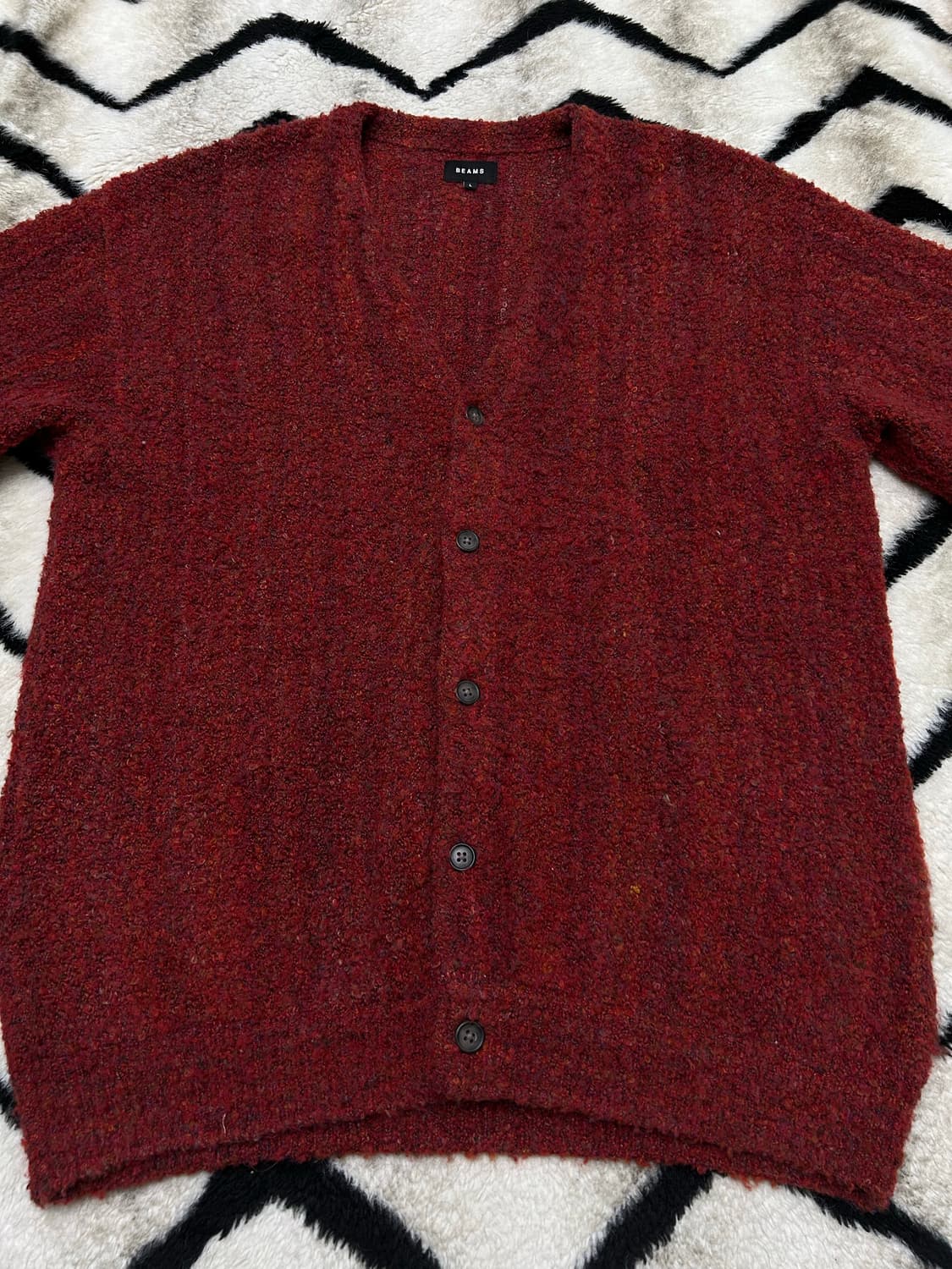 [L]빔즈 루즈핏 부클 니트 가디건 상품이미지3