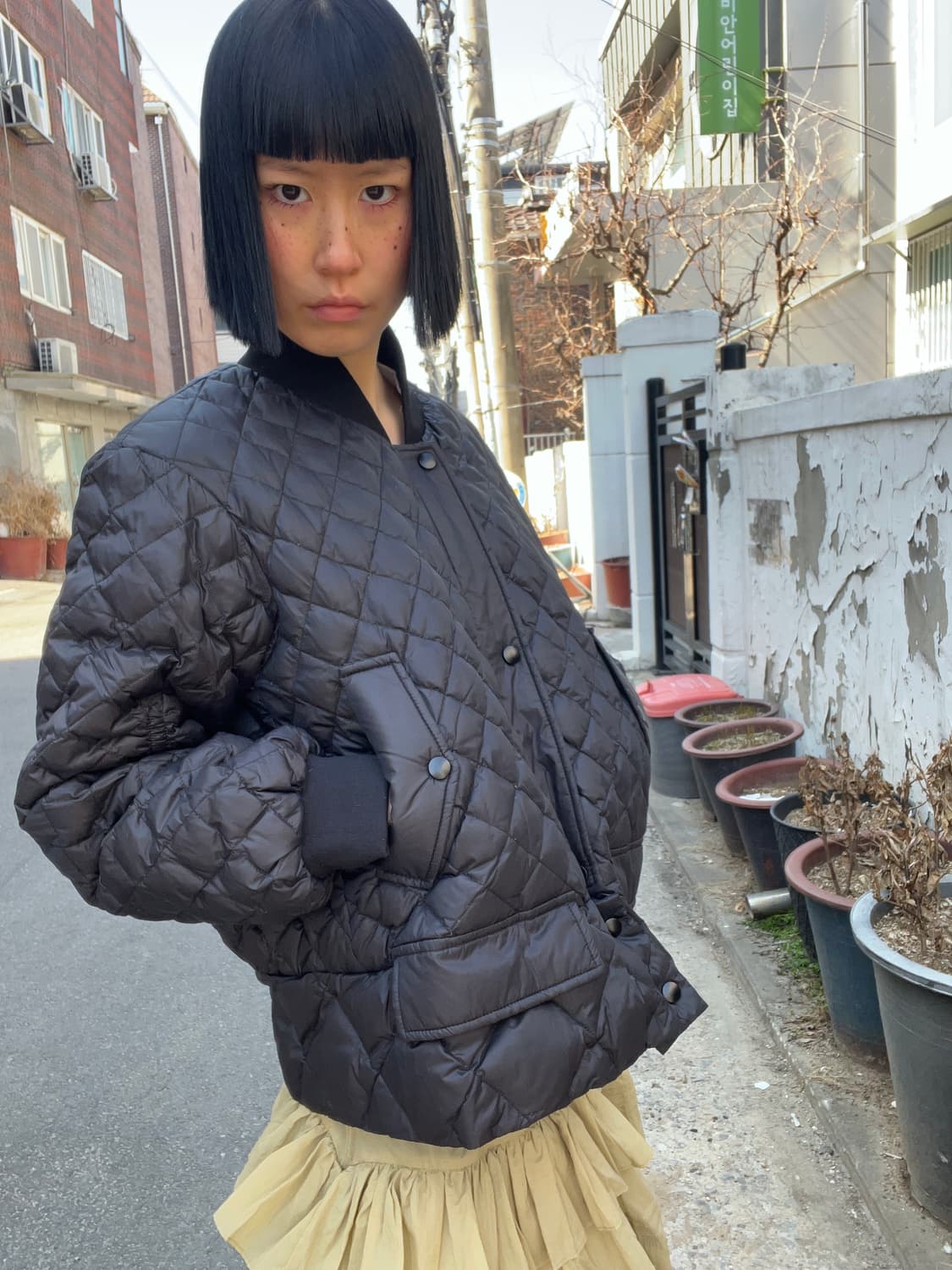 빈티지 블랙 퀄팅 자켓 상품이미지2