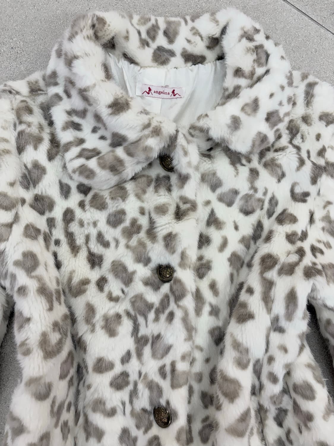 아이보리 레오파드 퍼자켓 상품이미지2