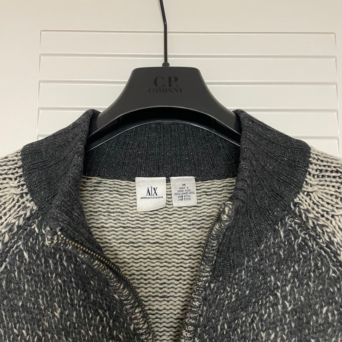 아르마니 익스체인지 램스울 하이넥 니트집업 상품이미지4