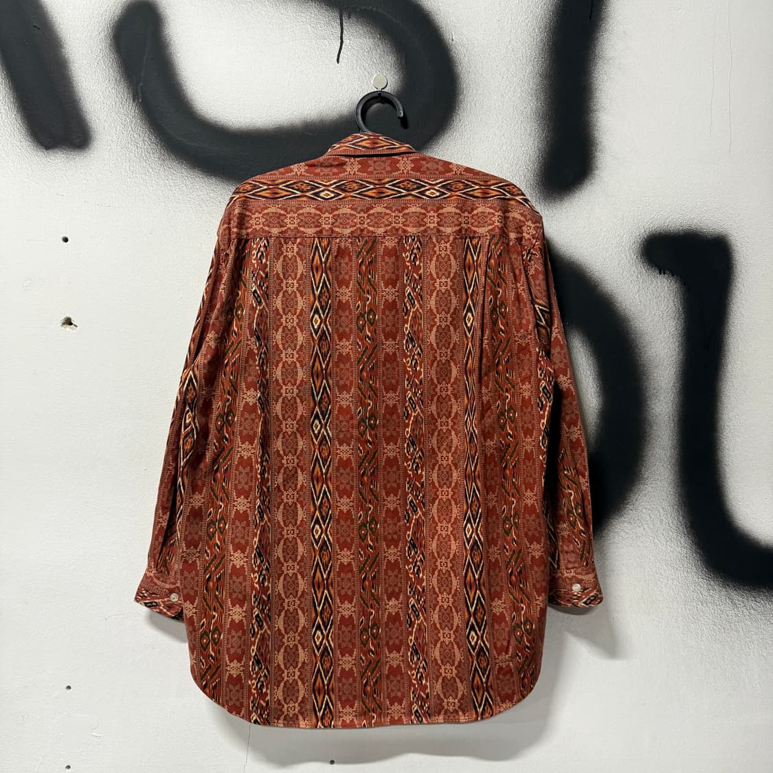 VTG 빈티지 에스닉 보헤미안 패턴 원포켓 긴팔 셔츠 상품이미지2