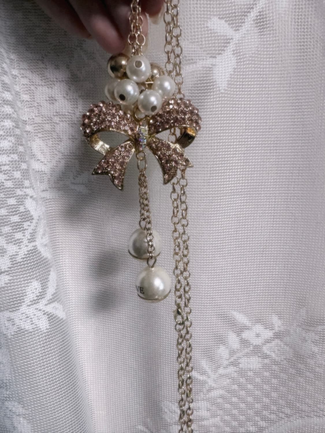 히메갸루 왕리본진주 목걸이🤤💋😽🍓 상품이미지2