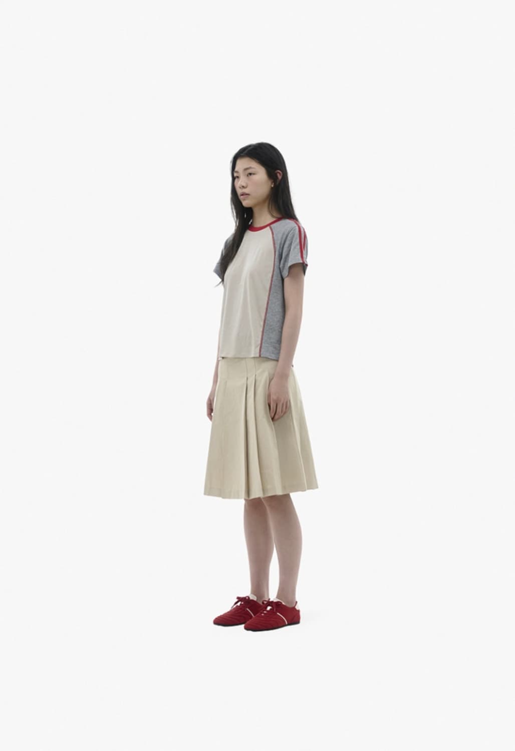 블럭 숏슬리브 티셔츠  상품이미지2