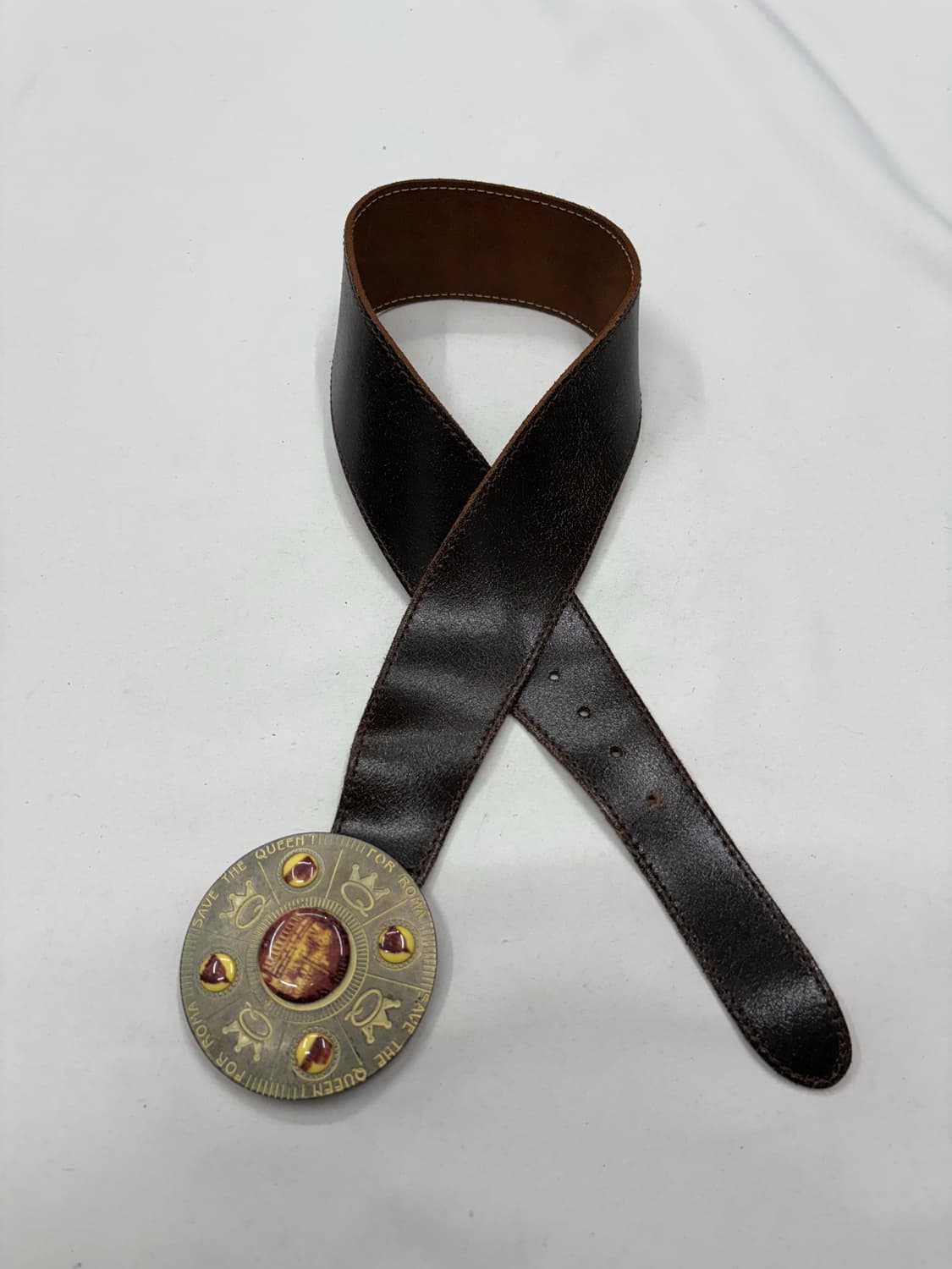 ltaly vintage 웨스턴 로마 버클 벨트 상품이미지3