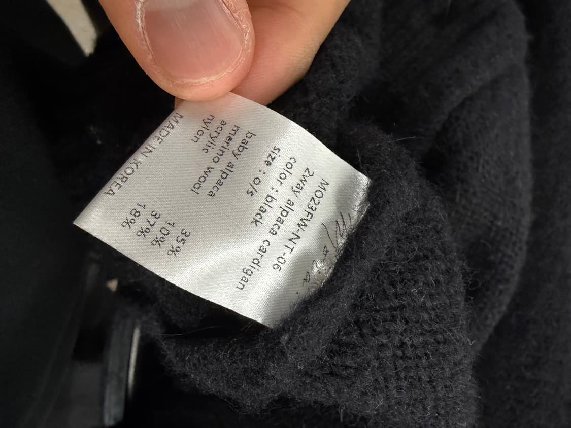 모이아 23FW 2way 알파카 가디건 블랙  상품이미지9