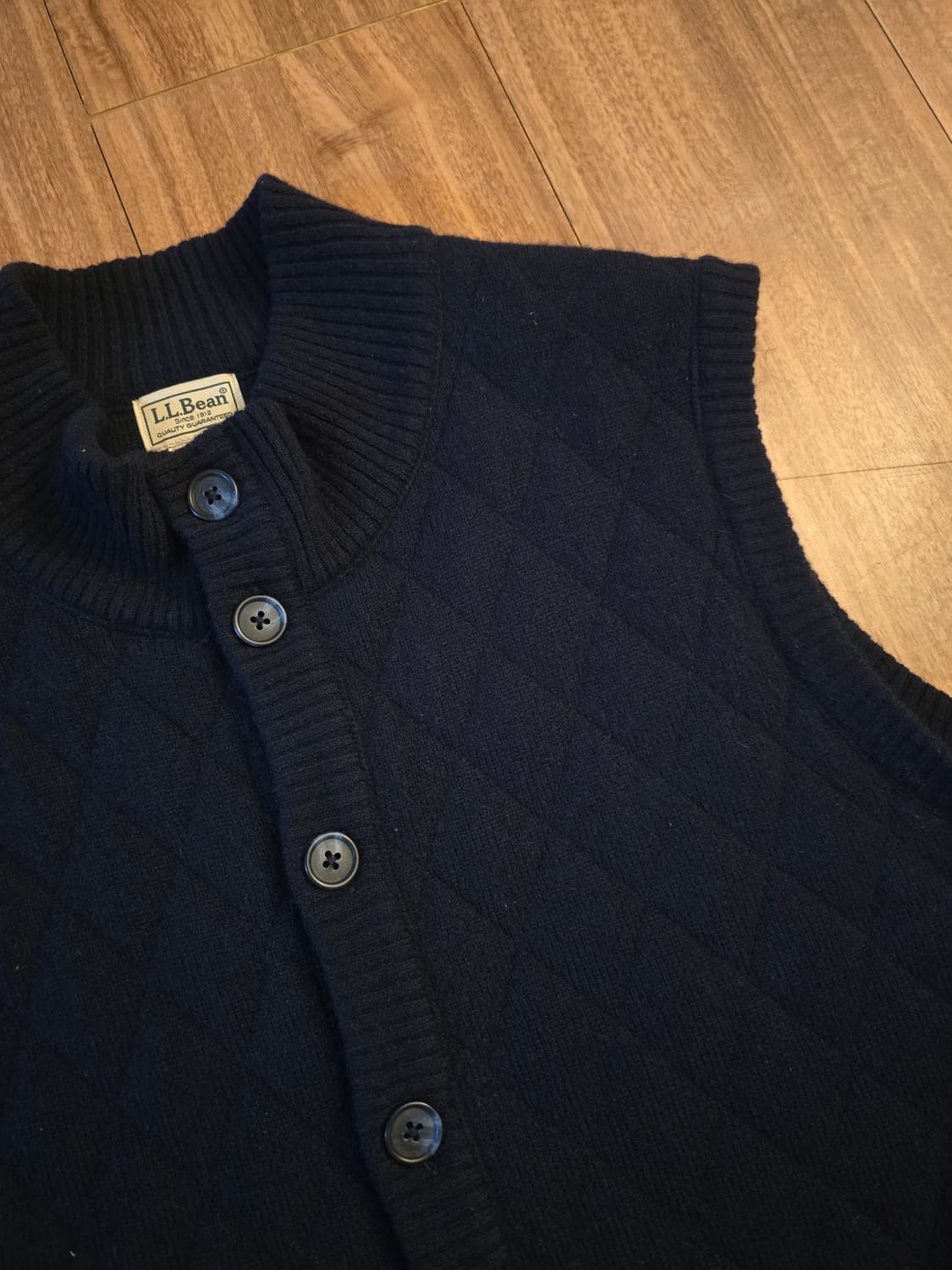 LL.Bean 엘엘빈 네이비 니트 베스트 XL사이즈 상품이미지2