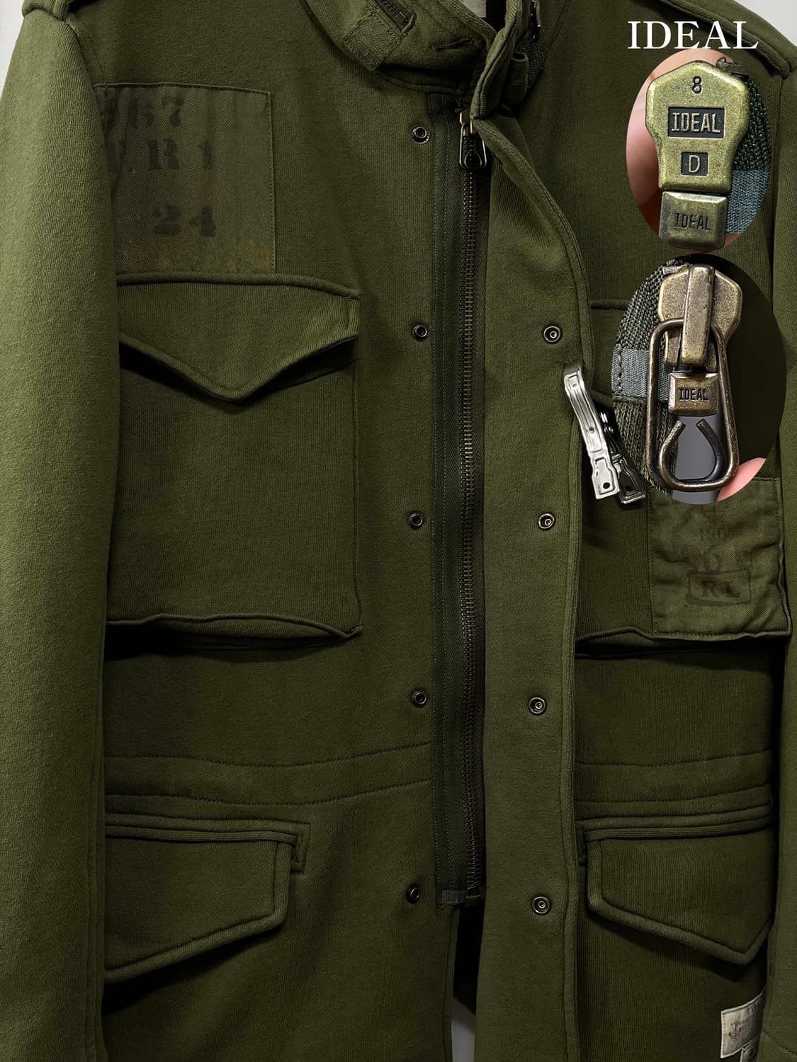 폴로 랄프로렌 올리브 플래그 패치워크 M-65 유틸리티 필드 자켓 상품이미지8