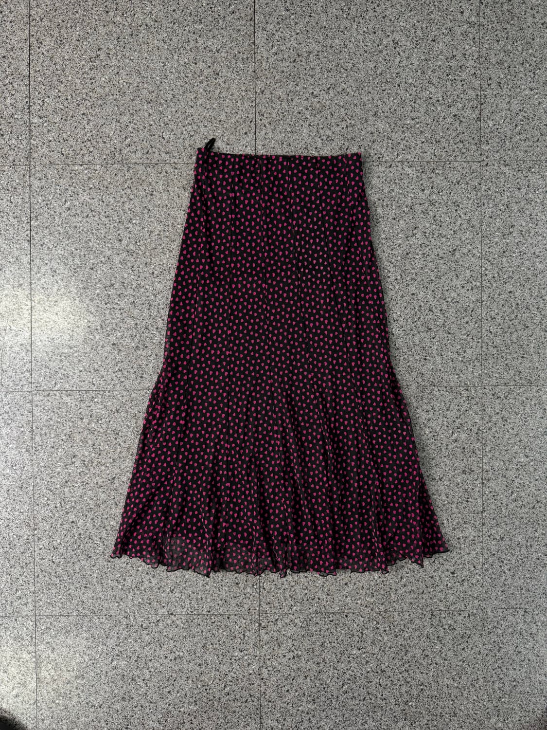 vintage pink heart pattern skirt 상품이미지1