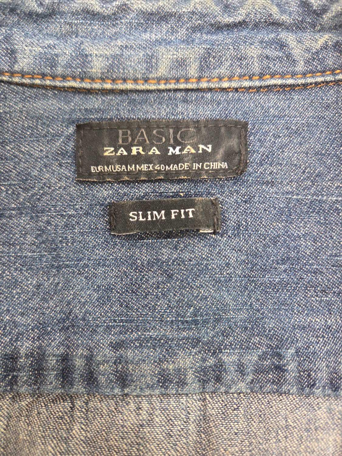 ZARA MAN 슬림핏 데님 셔츠 상품이미지9