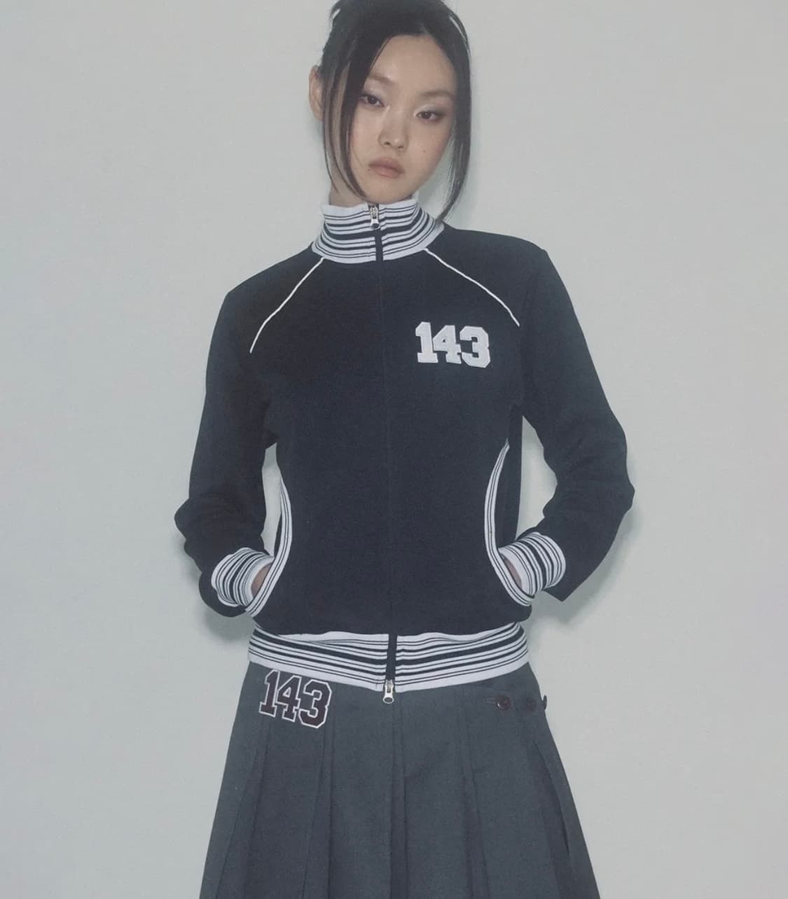 스컬프터 트랙집업 Stripe Track Zip-Up Black 상품이미지2