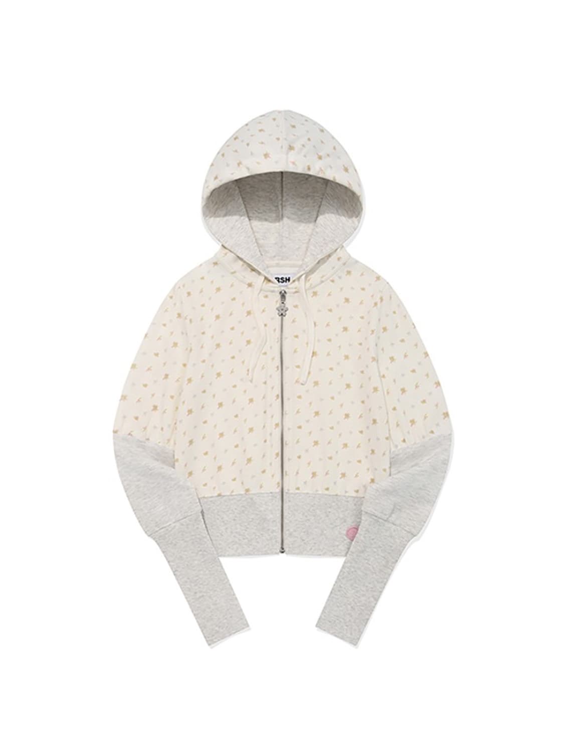 키르시 부케 패턴 슬림핏 후드집업 상품이미지1