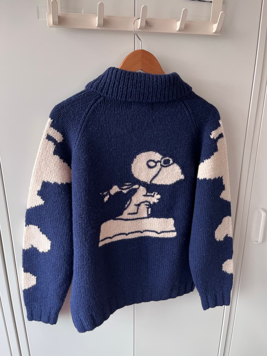 (Rare) Peanuts 피너츠 스누피 울 코위찬 집업 상품이미지9