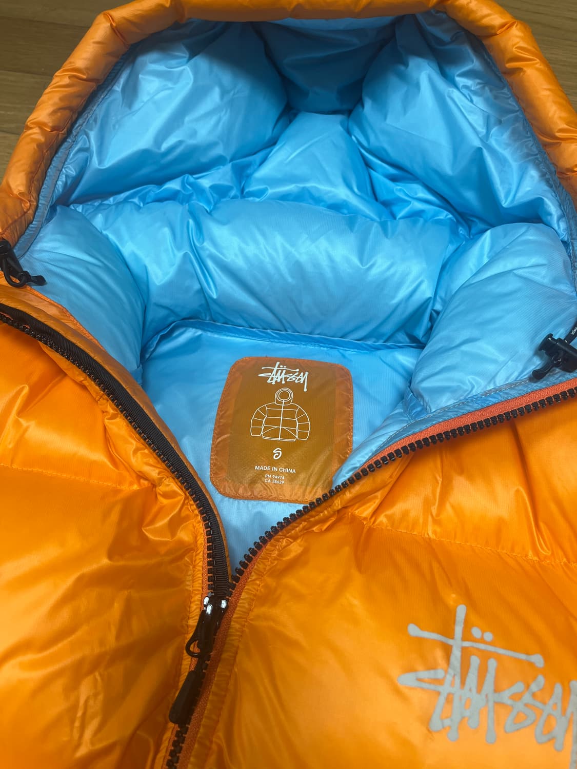 스투시 마이크로 립스탑다운 파카 오렌지 상품이미지3