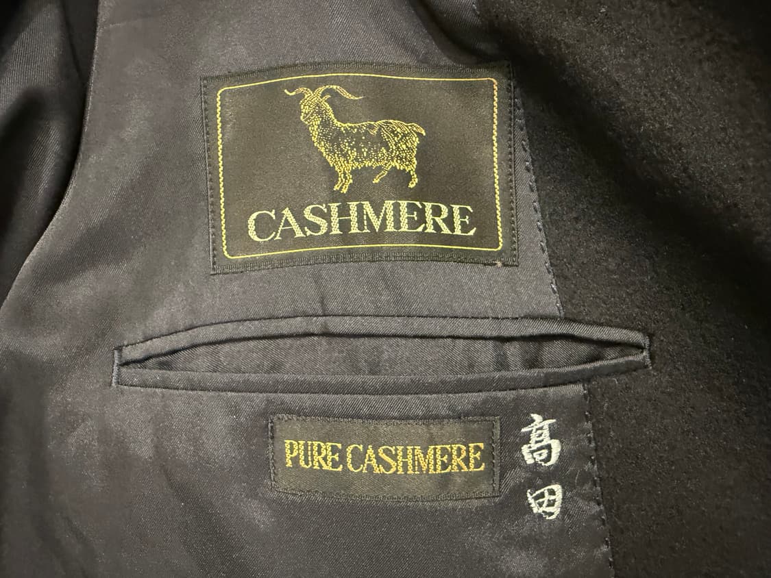 빈티지 캐시미어 롱 코트 블랙 상품이미지5