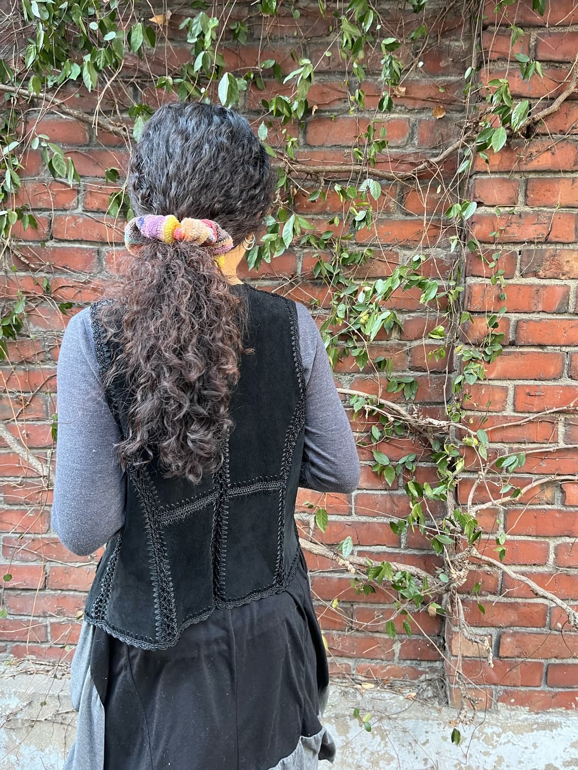 블랙 스웨이드 패치 베스트 상품이미지3