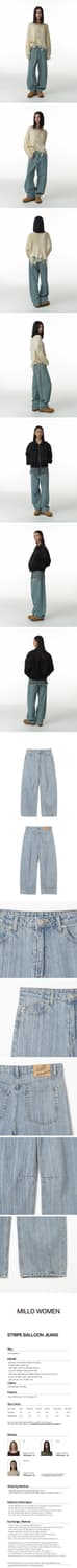 밀로 우먼 Stripe Balloon Jeans 상품이미지2