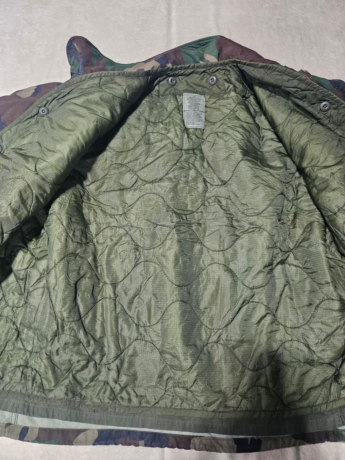 80s 미군오리지날 우드랜드 M65 필드자켓 셋 황동지퍼XL 상품이미지3