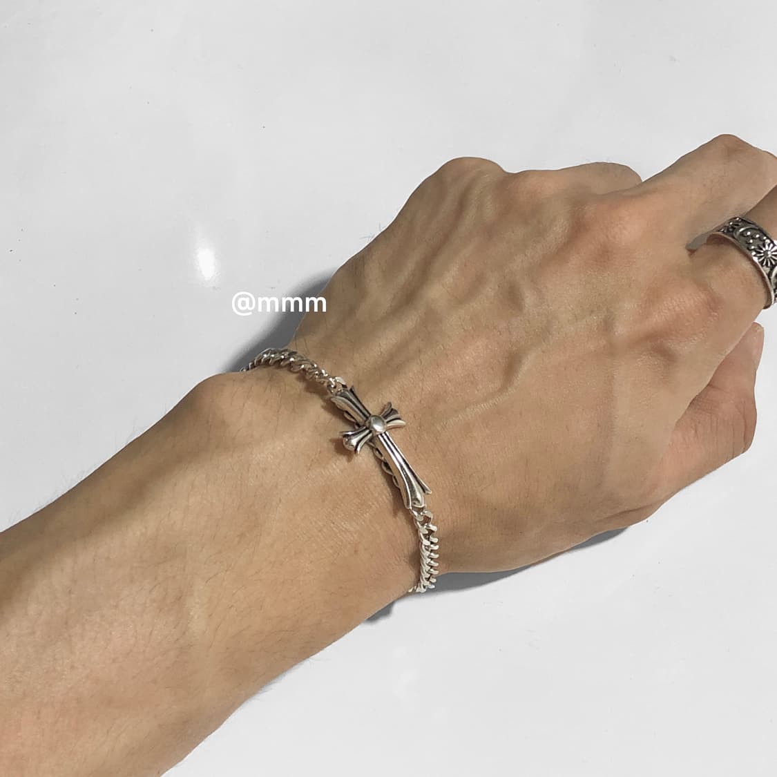 (Unisex) 빅 크로스 체인팔찌 상품이미지3