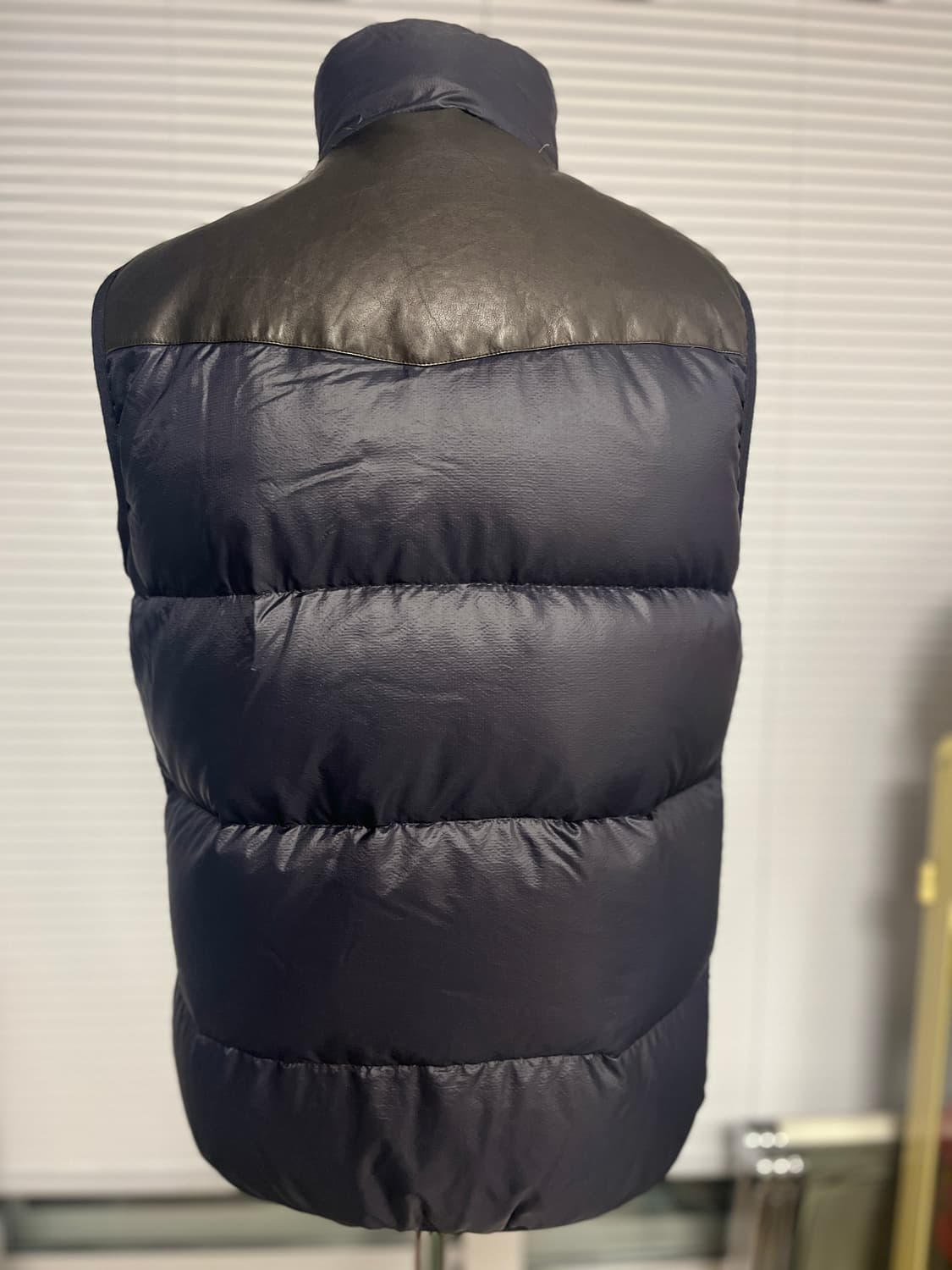 VISVIM 올드비즈빔 올블랙 투톤 레더믹스 패딩베스트 L 상품이미지6