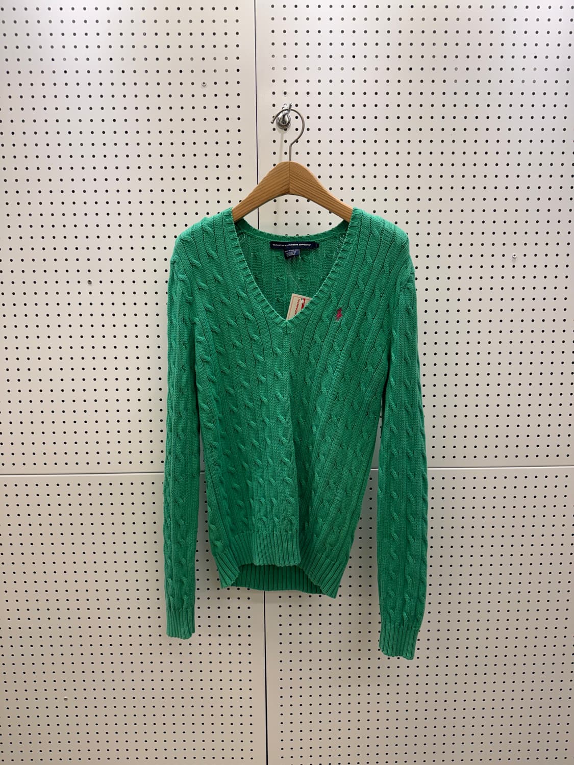 폴로 랄프로렌 핑크 포니 브이넥 케이블 니트 U1326 상품이미지2