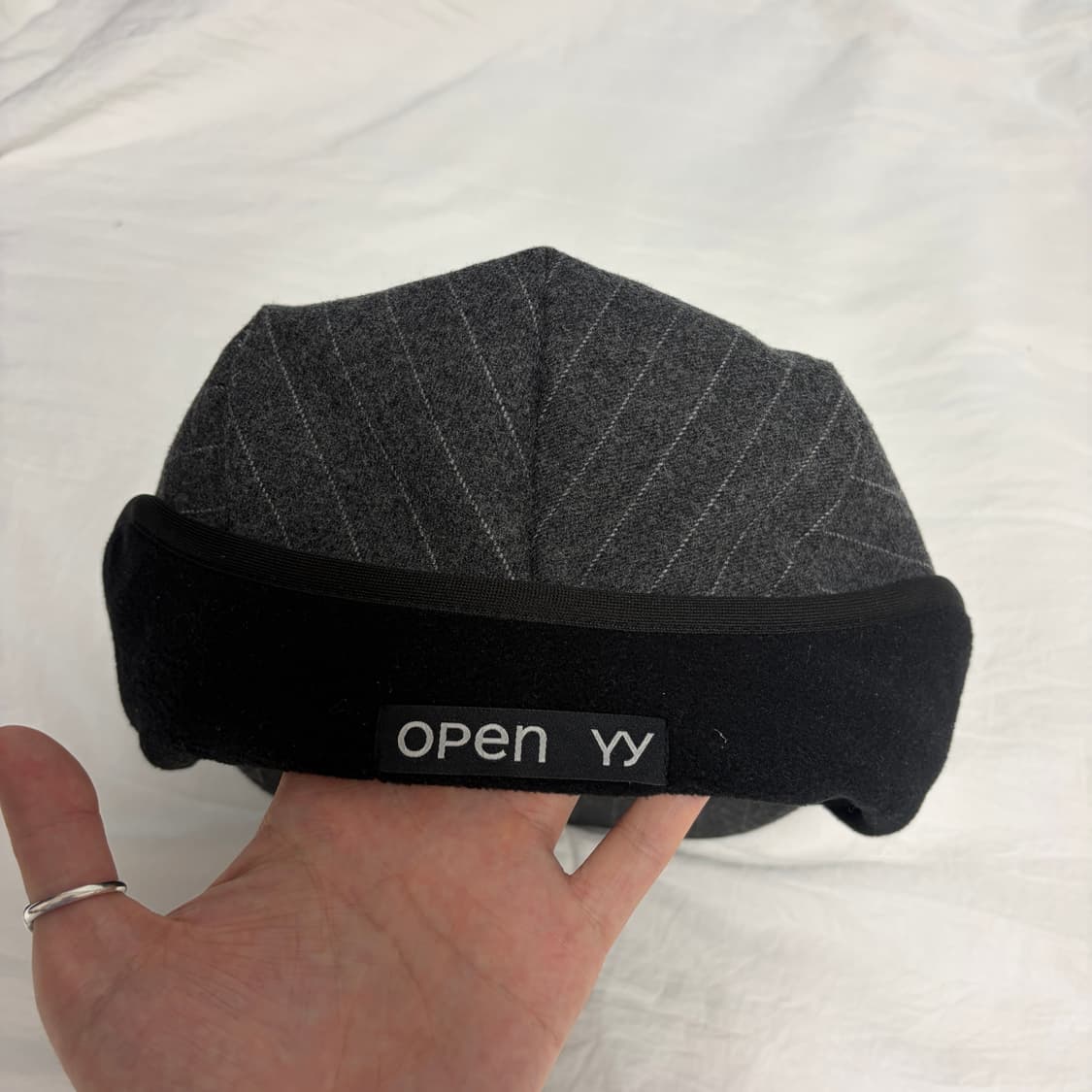 (슬기 착용) 오픈 YY 바이시클 폴더블 이어플랩 그레이 상품이미지6