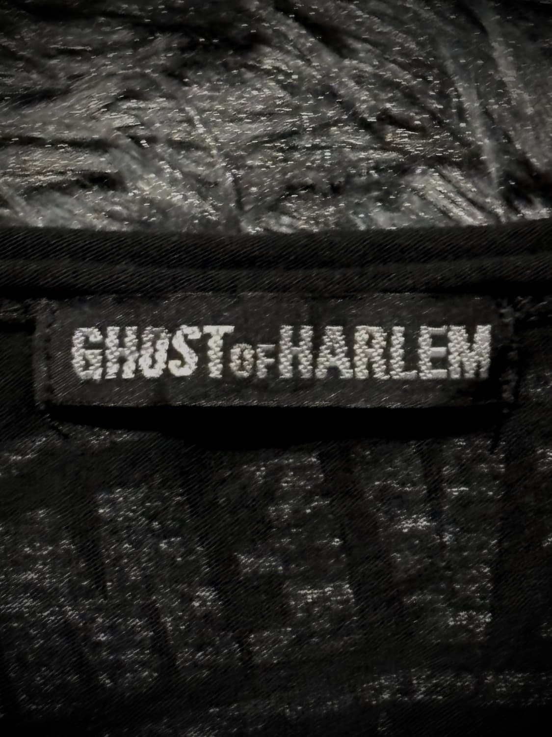 GHOST of HARLEM 스컬 십자가 그래픽 메쉬 블랙 반팔 티셔츠 상품이미지9