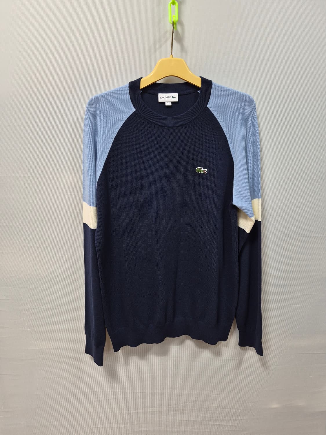 라코스테 네이비 블루 배색 니트 남성100 상품이미지1