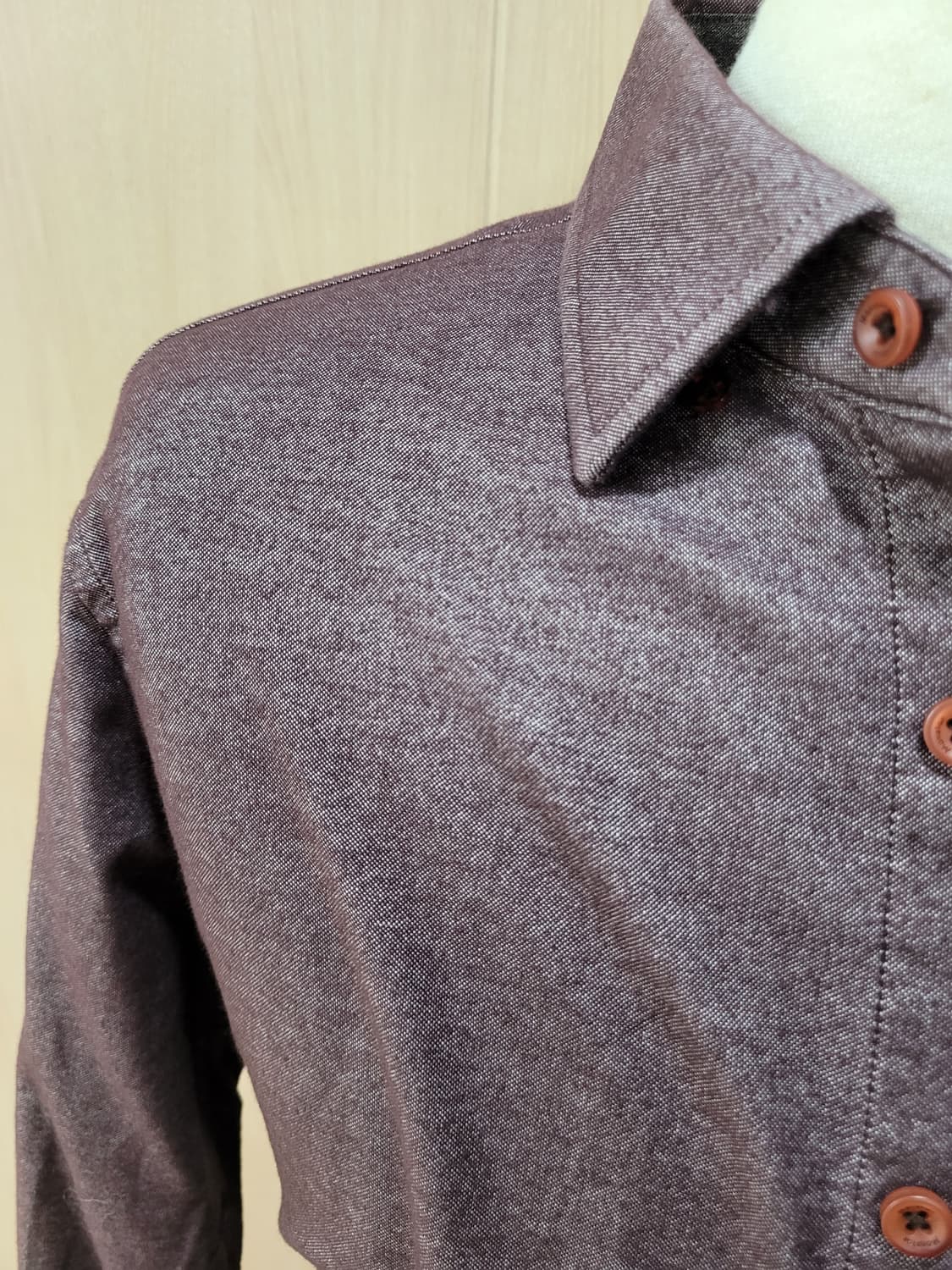 맨스타 Manstar 남자 드레스셔츠 100 버건디브라운 상품이미지3